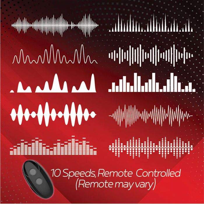 Icon Brands Red Dot V1 Vibrating Cock Ring with Remote Black Vibrating Cock Rings