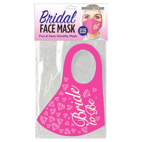 Little Genie Bridal Face Bride To Be Glow Novelty Mask Pink Masks And Blindfolds