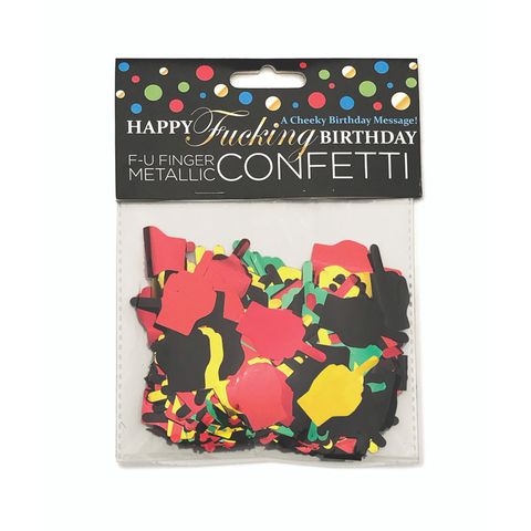 Little Genie Happy Fucking Birthday Party Decoration FU Finger Confetti Party Gifts and Novelties