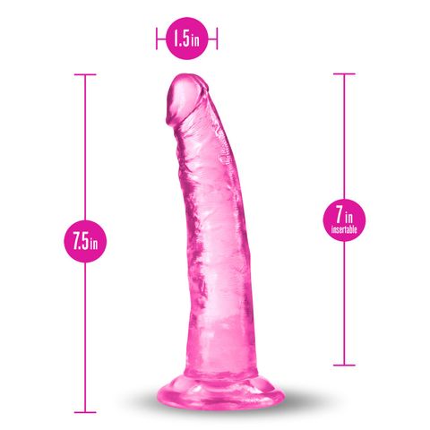 Blush Novelties B Yours Plus Lust N Thrust Realistic Dong 19cm Pink Realistic Dildos
