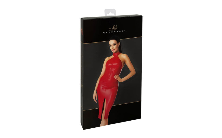 Noir Handmade Orgia Womens Midi Dress Red Her Fetish