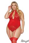 Dream Girl Lingerie Sexy Womens Garter Teddy Red Queen Teddies and Bodysuits
