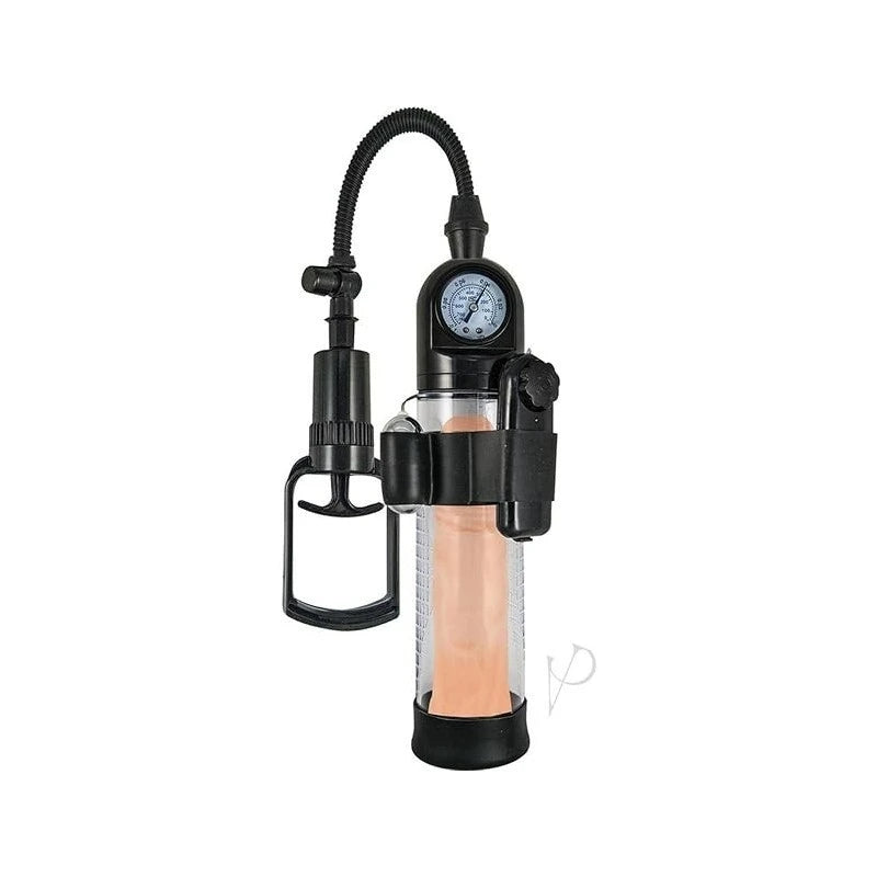MAXX GEAR Vibrating Vacuum Gauge Penis Pump Penis Pumps And Stretchers