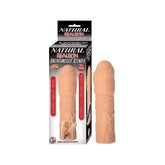 Natural Realskin Uncircumcised Penis Sleeve - Vibrating Extender for Length and Girth Pumps, Extenders and Sleeves