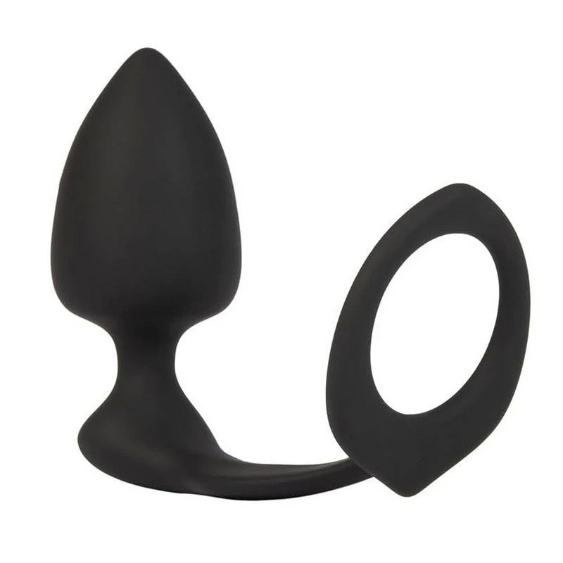 Dual Pleasure Powerhouse - Silicone C-Ring with Integrated Buttplug Butt Plugs