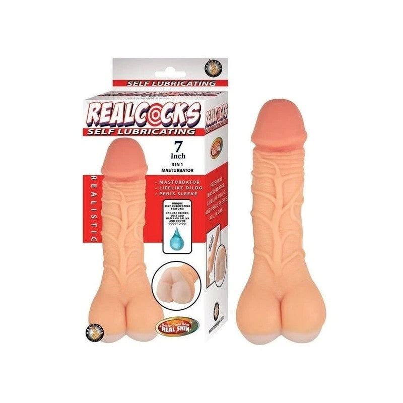 REALCOCKS Self-Lubricating Pleasure Enhancer - 7-Inch Versatile Masturbator Masturbators and Strokers
