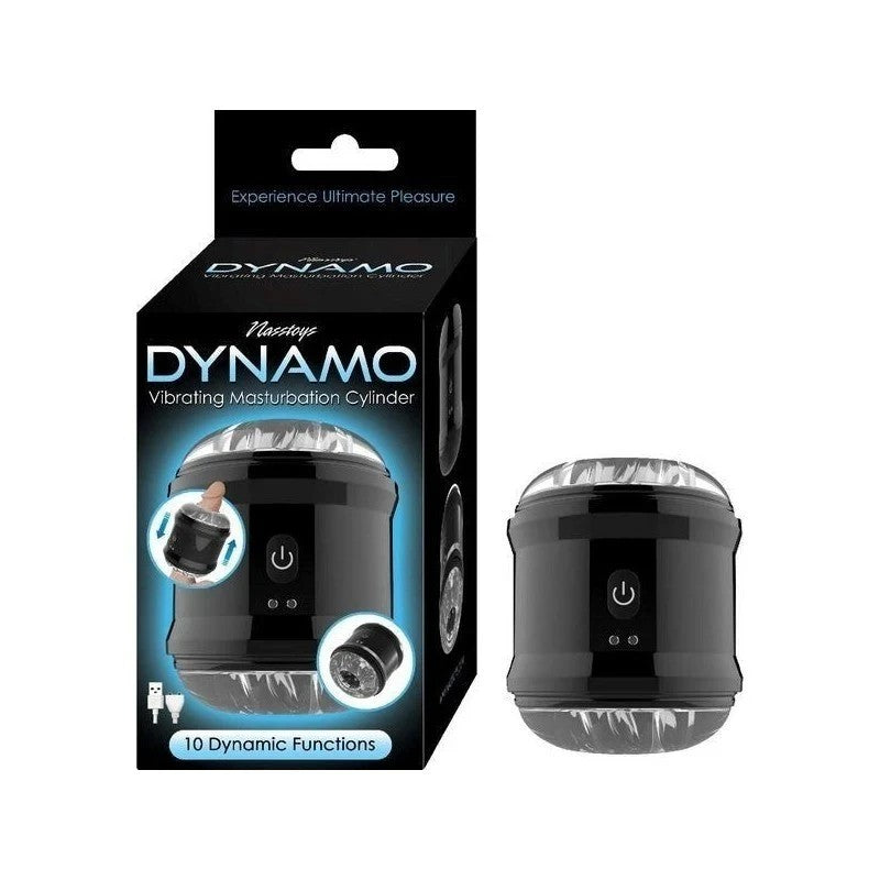 Dynamo 10 - Textured Vibrating Pleasure Cylinder Masturbators and Strokers