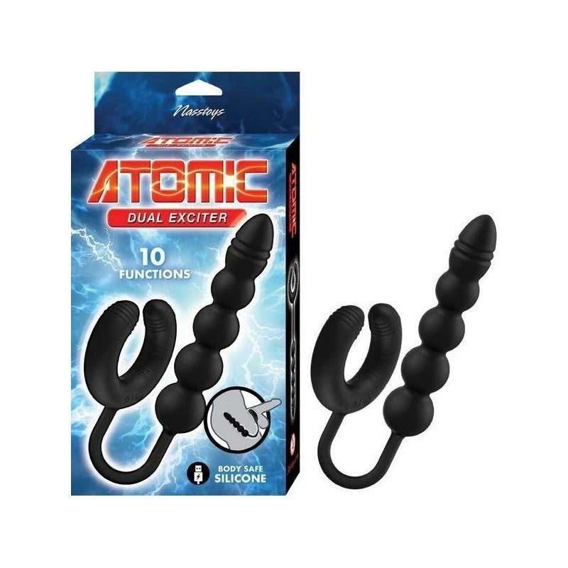 Dual Pleasure Powerhouse - ATOMIC Vibrating C-Ring and Prostate Massager Prostate Toys