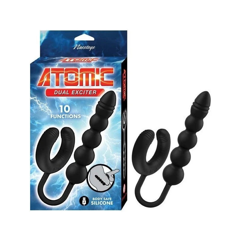 Dual Pleasure Powerhouse - ATOMIC Vibrating C-Ring and Prostate Massager Prostate Toys