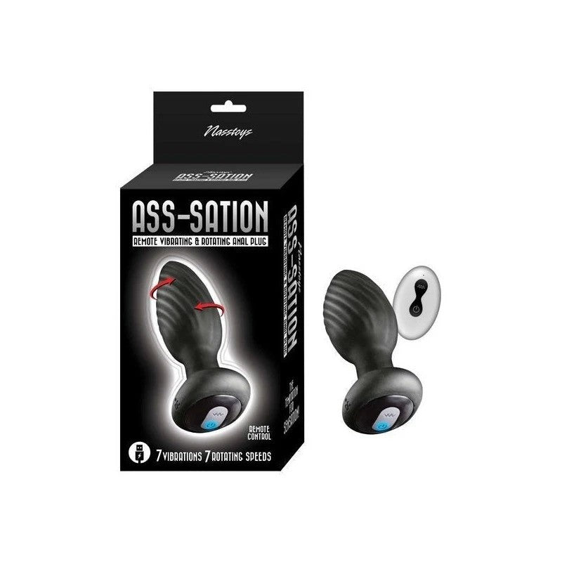 Nasstoys ASS-SATION - Remote Controlled Vibrating and Rotating Anal Plug Butt Plugs