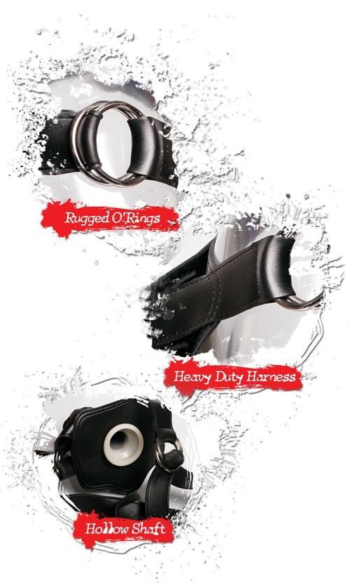 Fetish Fantasy Extreme Hollow 10 Inch Strap-On Dildo Flesh Strap On Sextoys