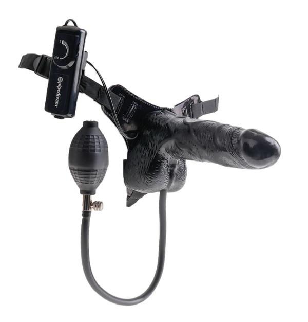 Fetish Fantasy Inflatable Vibrating 6 inch Strap-On Dildo Strap On Sextoys