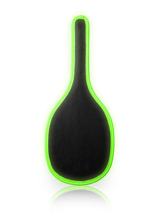 Shots Toys Glow in the Dark Bondage Round Paddle - Paddles And Slappers