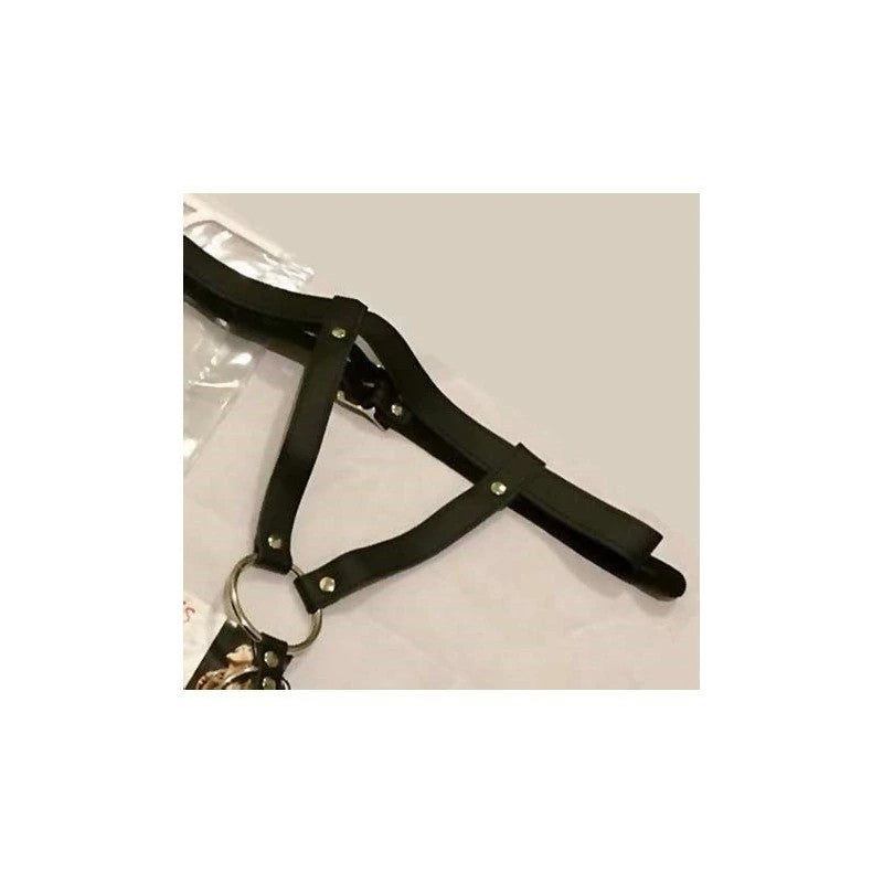 Sinvention Leather Harness With Gates of Hell Rings Male Chastity