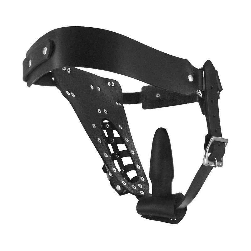KinkStore Chastity Waist Harness with Butt Plug Male Chastity