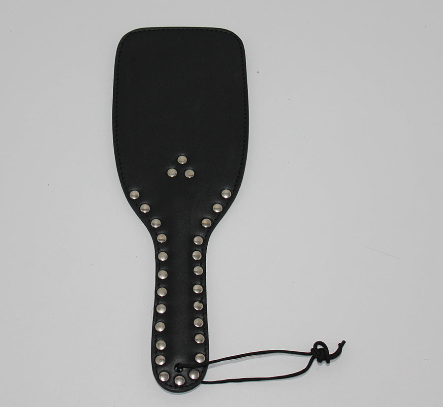 Fetlife Wide Ping-Pong Studded Leather Paddle Paddles And Slappers