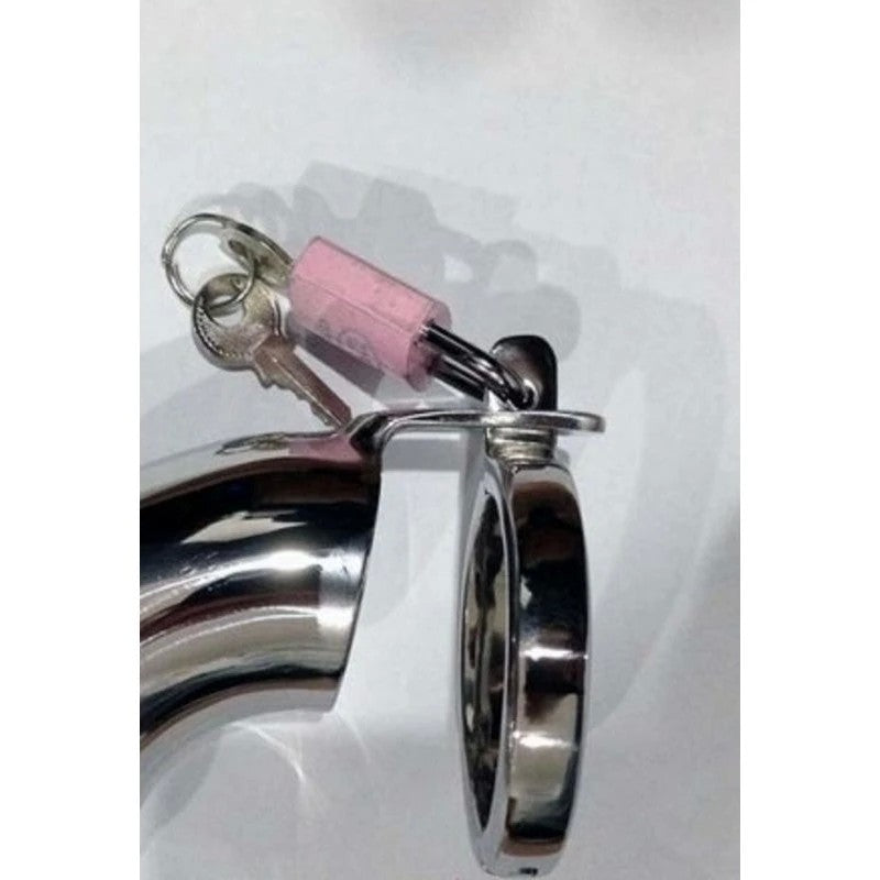 Solid Cock Cage With Removable Urethral Plug Male Chastity