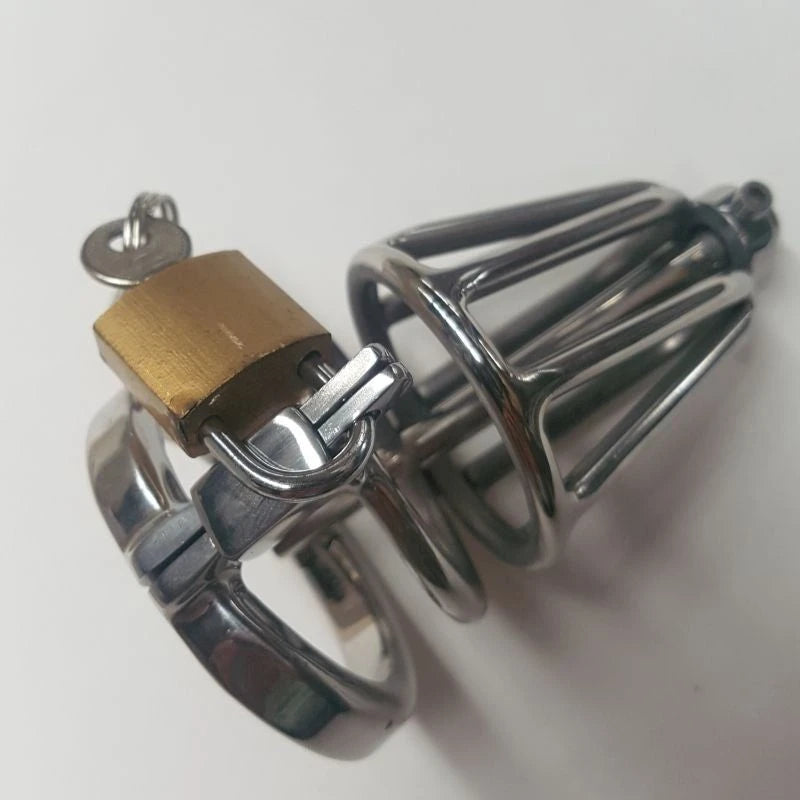 Locked Up Pee Thru Chastity Cage Male Chastity