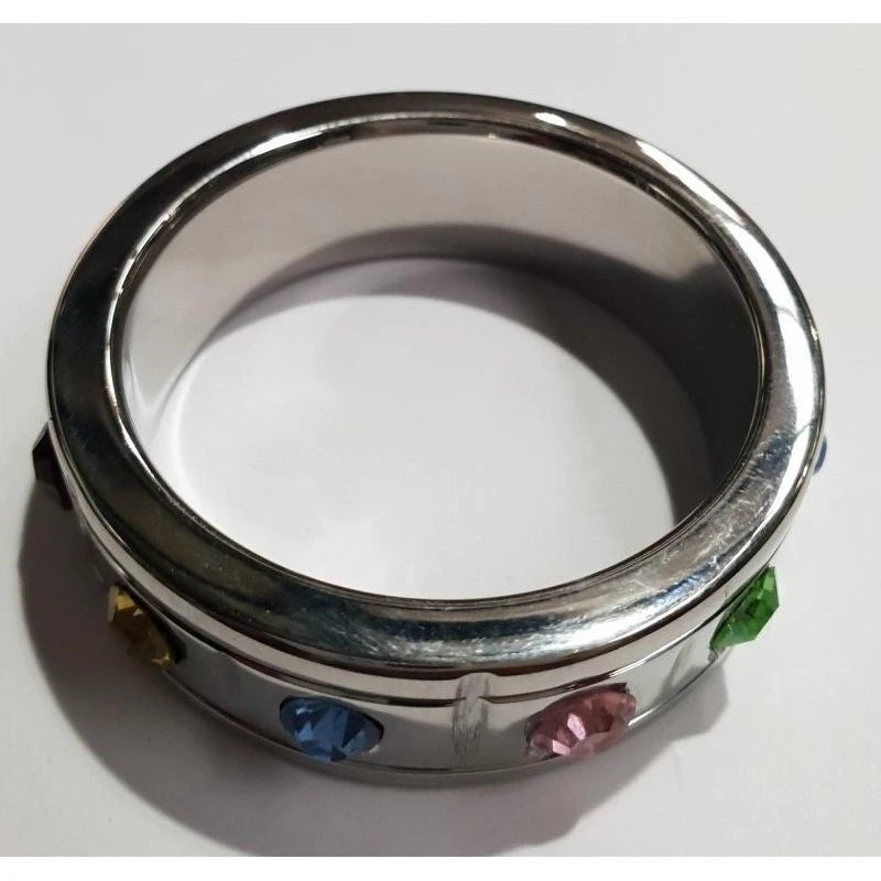 Jewelled Brick Steel Cock Ring Cock Rings