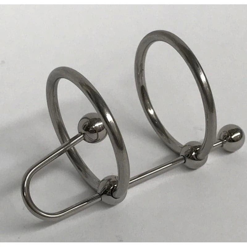 Heightened Pleasure Unleashed - Hell's Couture Freak Out Nation Sperm Plug & Dual Glans Dual Rings Penis Plugs