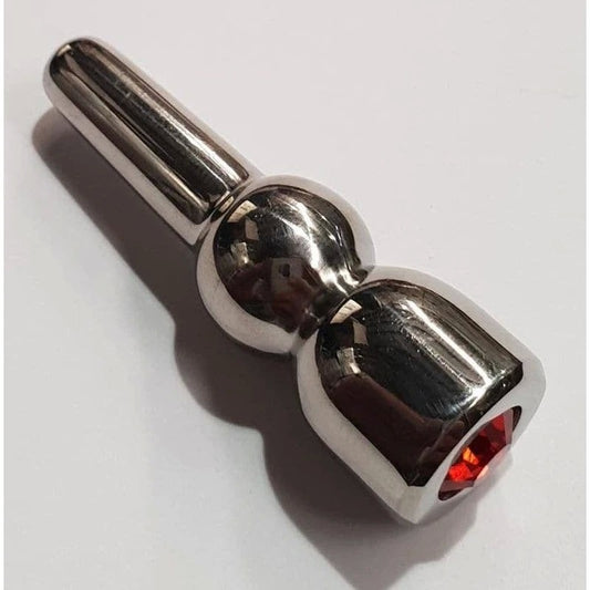 Glowstick Jewelled Ascending Penis Plug Ruby Gemmed - Penis Plugs