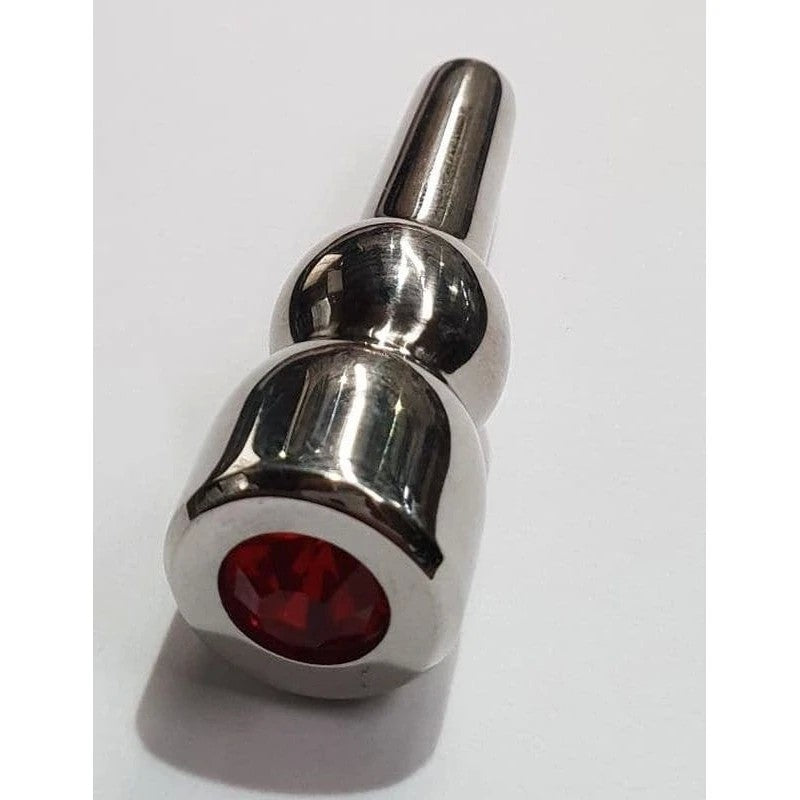 Glowstick Jewelled Ascending Penis Plug Ruby Gemmed Penis Plugs