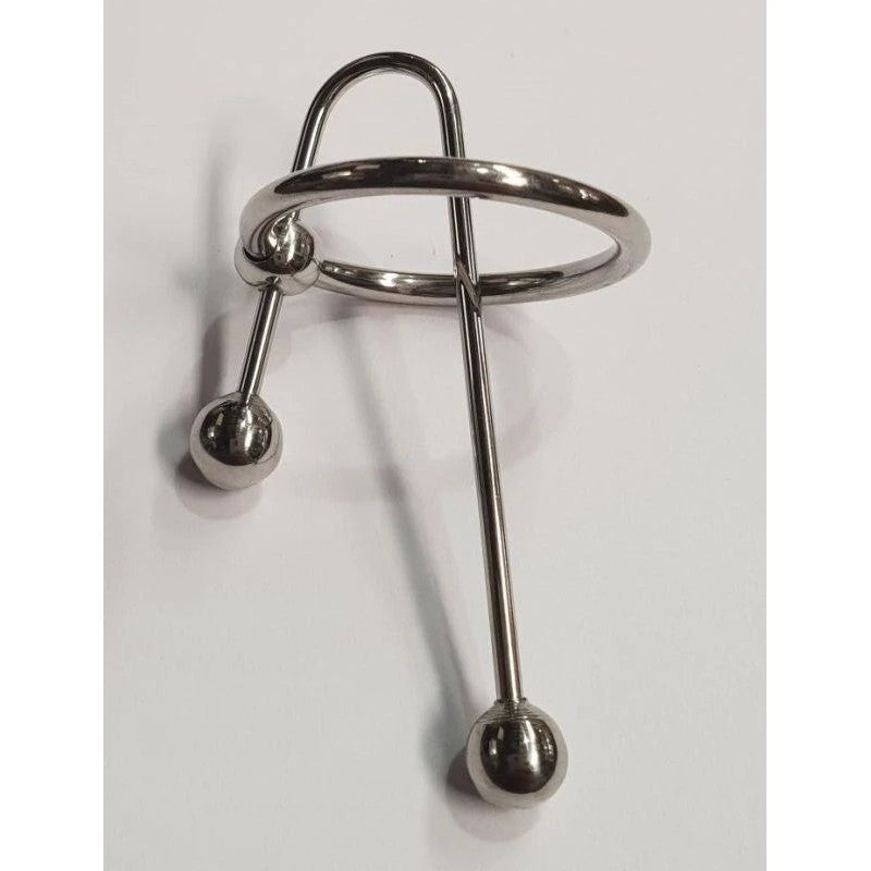 JustSteel Urethra Clip with Glans Ring Penis Plugs