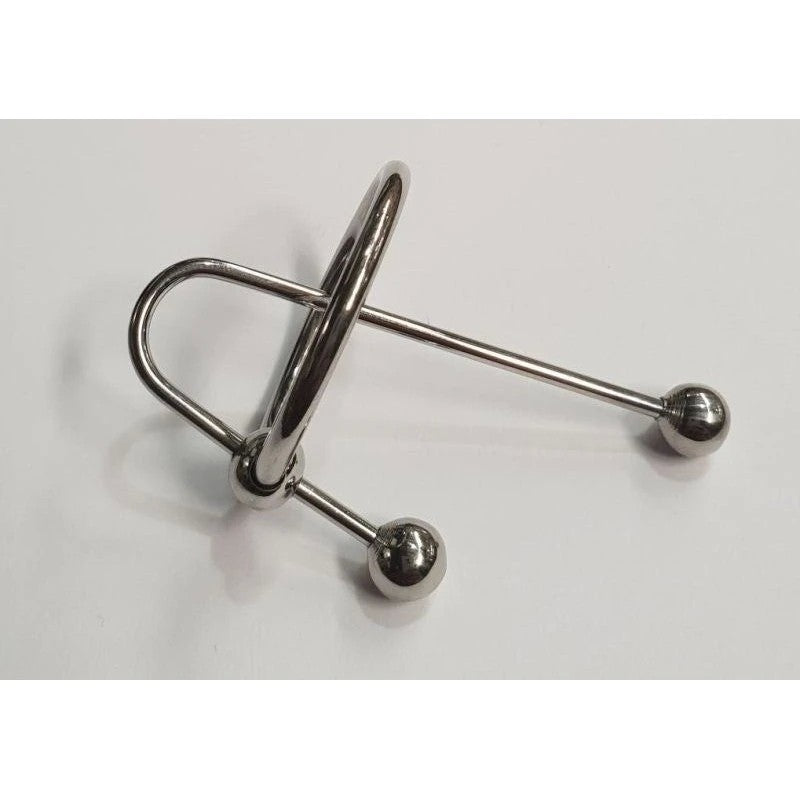 JustSteel Urethra Clip with Glans Ring Penis Plugs