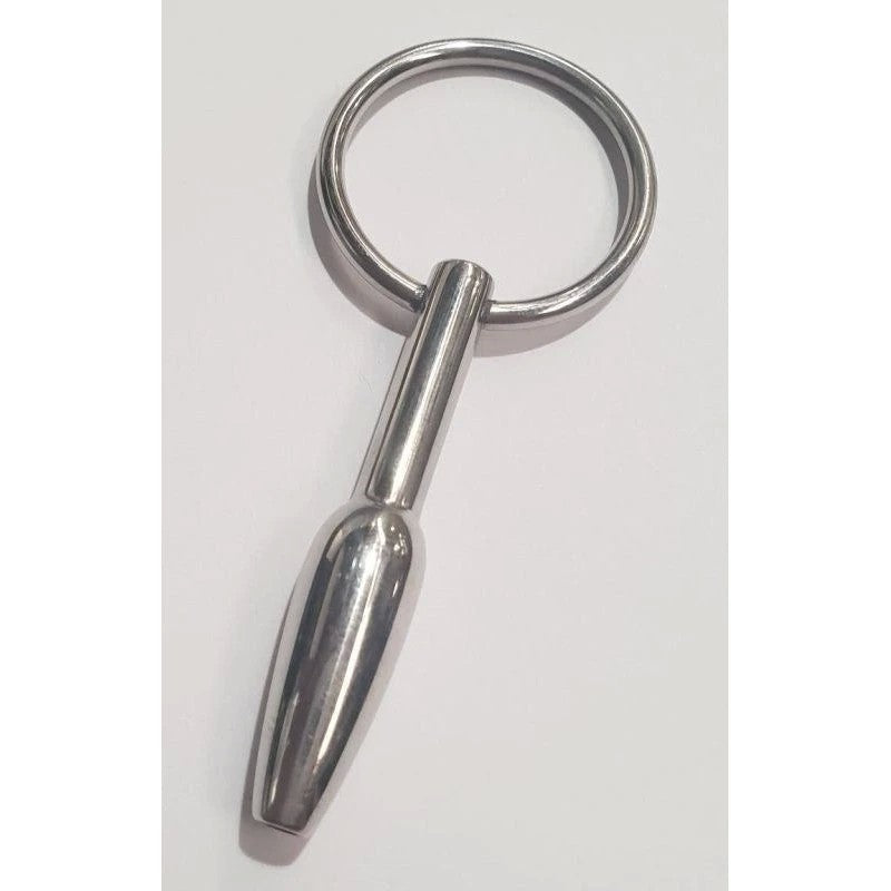 Steel Pleasures Penis Plug Olive Cum Thru with Ring Penis Plugs