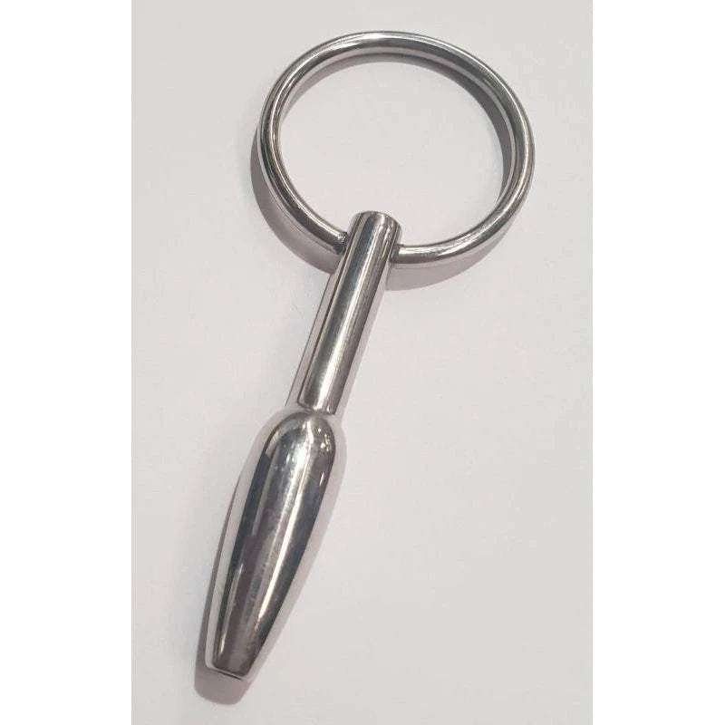 Steel Pleasures Penis Plug Olive Cum Thru with Ring Penis Plugs