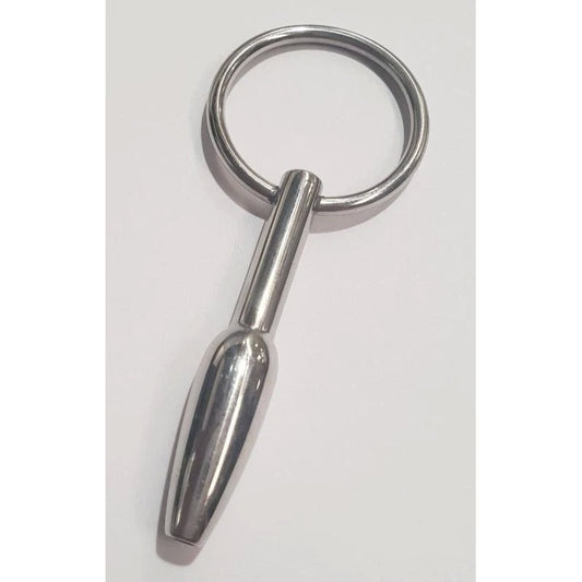 Steel Pleasures Penis Plug Olive Cum Thru with Ring Penis Plugs