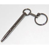 Xtube Steel Ribbed Penis Plug Wand with Glans Ring Penis Plugs