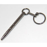 Xtube Steel Ribbed Penis Plug Wand with Glans Ring Penis Plugs