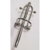 Prince Albert Wand With Barbell & Glans Ring Penis Plugs