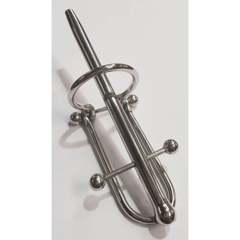 Prince Albert Wand With Barbell & Glans Ring Penis Plugs