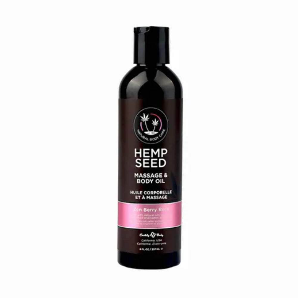Earthly Body's Versatile Hemp Seed Massage & Body Oil Oil Based Lubes