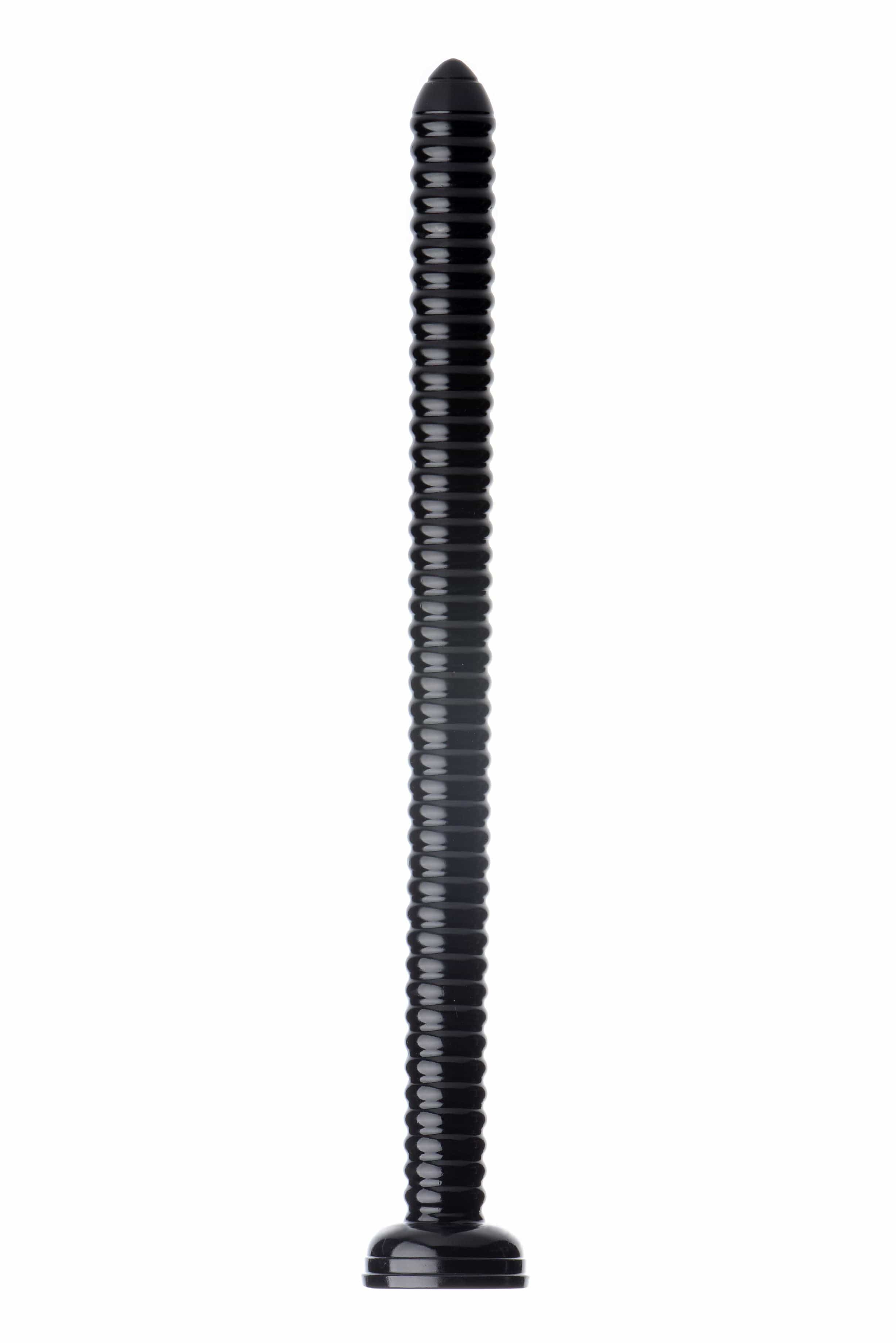 Hosed Ribbed Hose Suction Cup Anal Dildo 19 Inch Anal Dildos