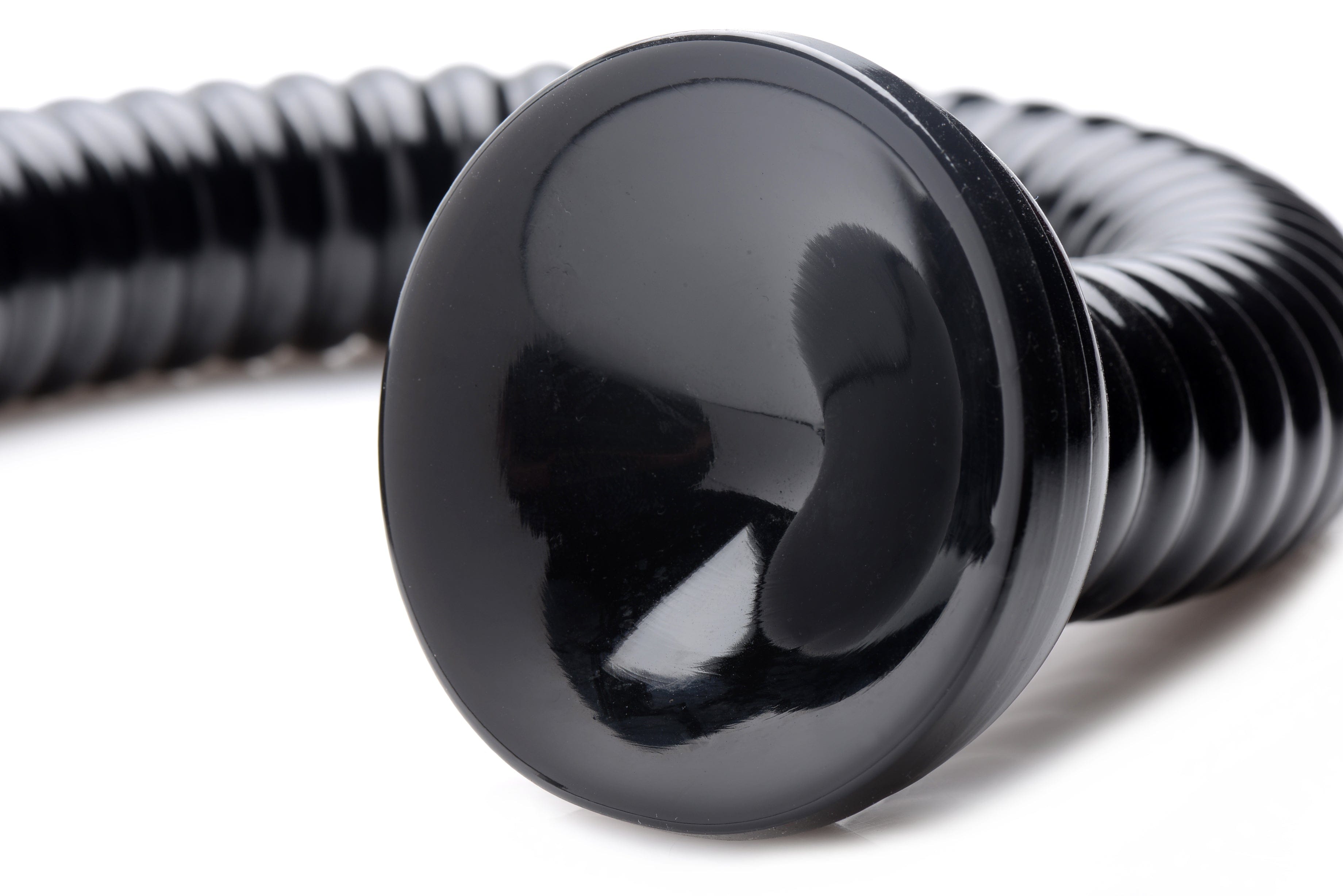 Hosed Ribbed Hose Suction Cup Anal Dildo 19 Inch Anal Dildos