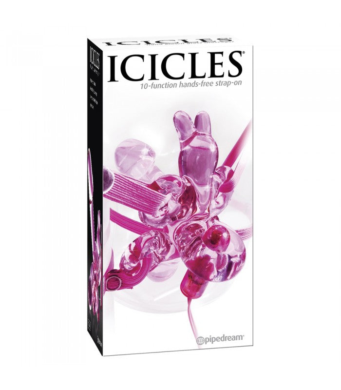 Pipedream Icicles 10-Function Hands-Free Strap-On Dildo Strap On Sextoys