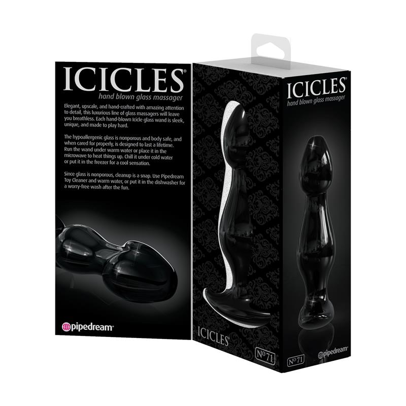 Pipedream Icicles No 71 Hand Blown Glass Butt Plug Glass Sex Toys