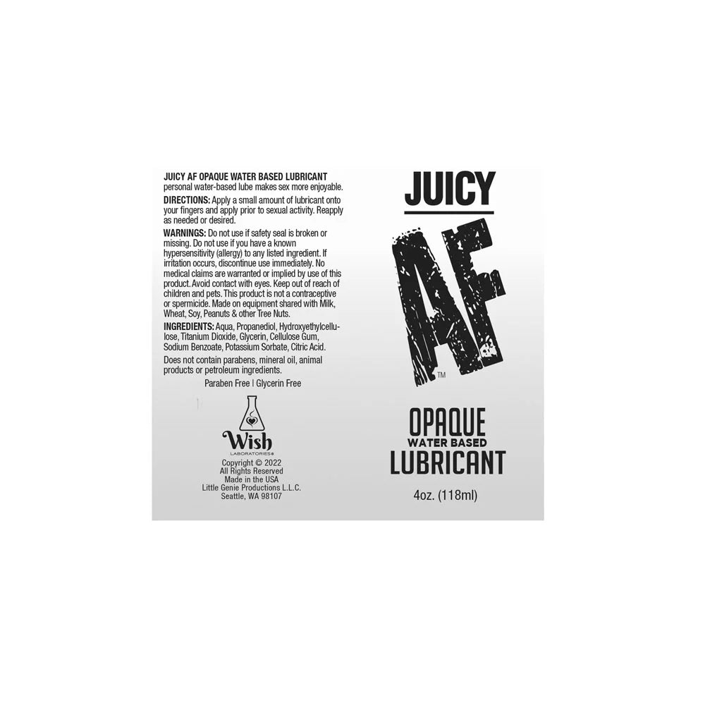 Juciy AF - Waterbased Opaque Lubricant Water Based Lubes