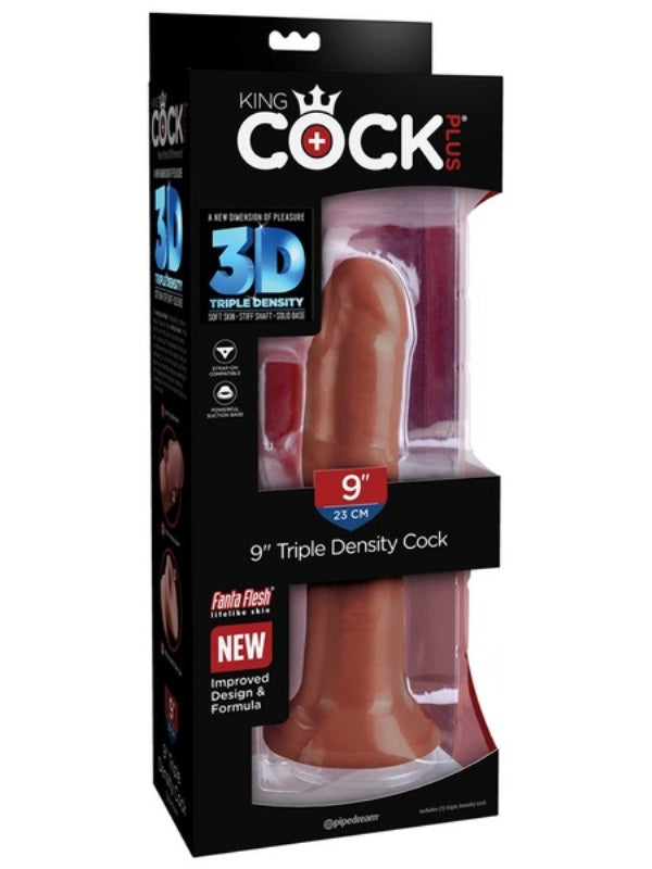 King Cock Plus Triple Density Cock Brown - Realistic Dildos
