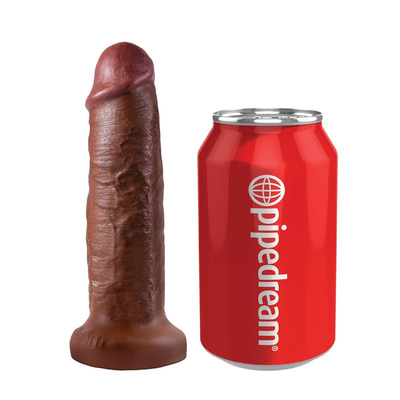 King Cock Vibrating Mini Sex Ball with 7 Inch Dong Brown Sex Machines