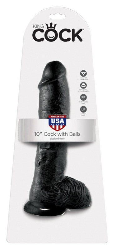 King Cock 10 inch Cock With Balls - Realistic Dildos