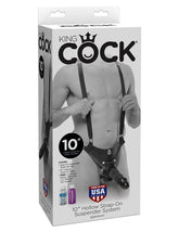 King Cock 10 Inch Hollow Strap-On Suspender System Strap On Sextoys