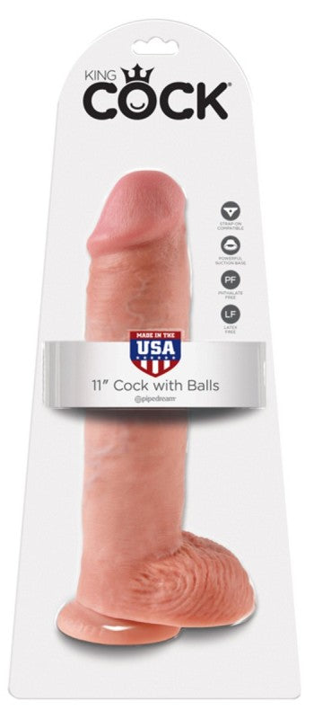 King Cock 11 inch Cock With Balls - Realistic Dildos