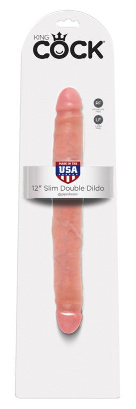 King Cock 12 inch Slim Double Ender Realistic Dildo Double Ender