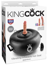 King Cock Vibrating Inflatable Dildo Hot Seat Black Sex Machines