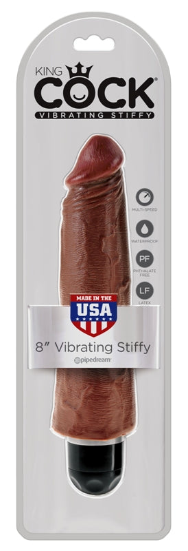 King Cock Vibrating Stiffy Realistic & Body-Safe Dildo Flesh - Vibrating Dildos