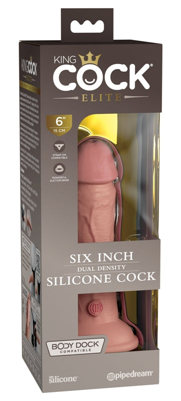 King Cock Elite Dual Density Silicone Cock Light Flesh - Realistic Dildos